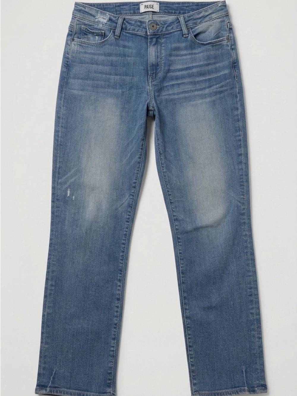 PAIGE Light Blue Straight Fit Jeans